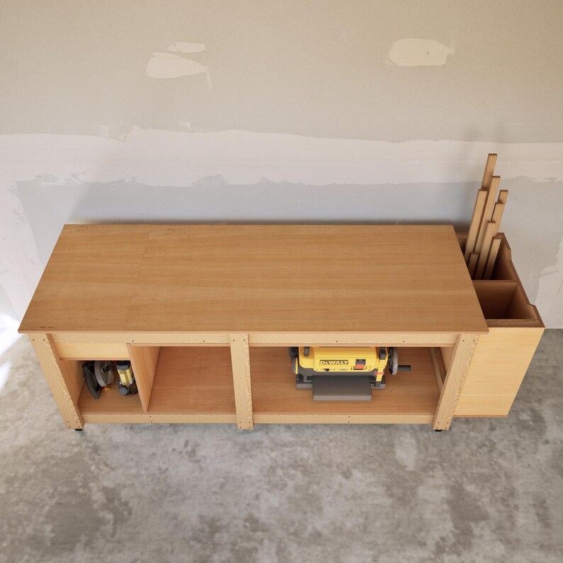 Workbench Section DIY Storage Workbench Plans for Tools, Parts, and Supplies, Large ...