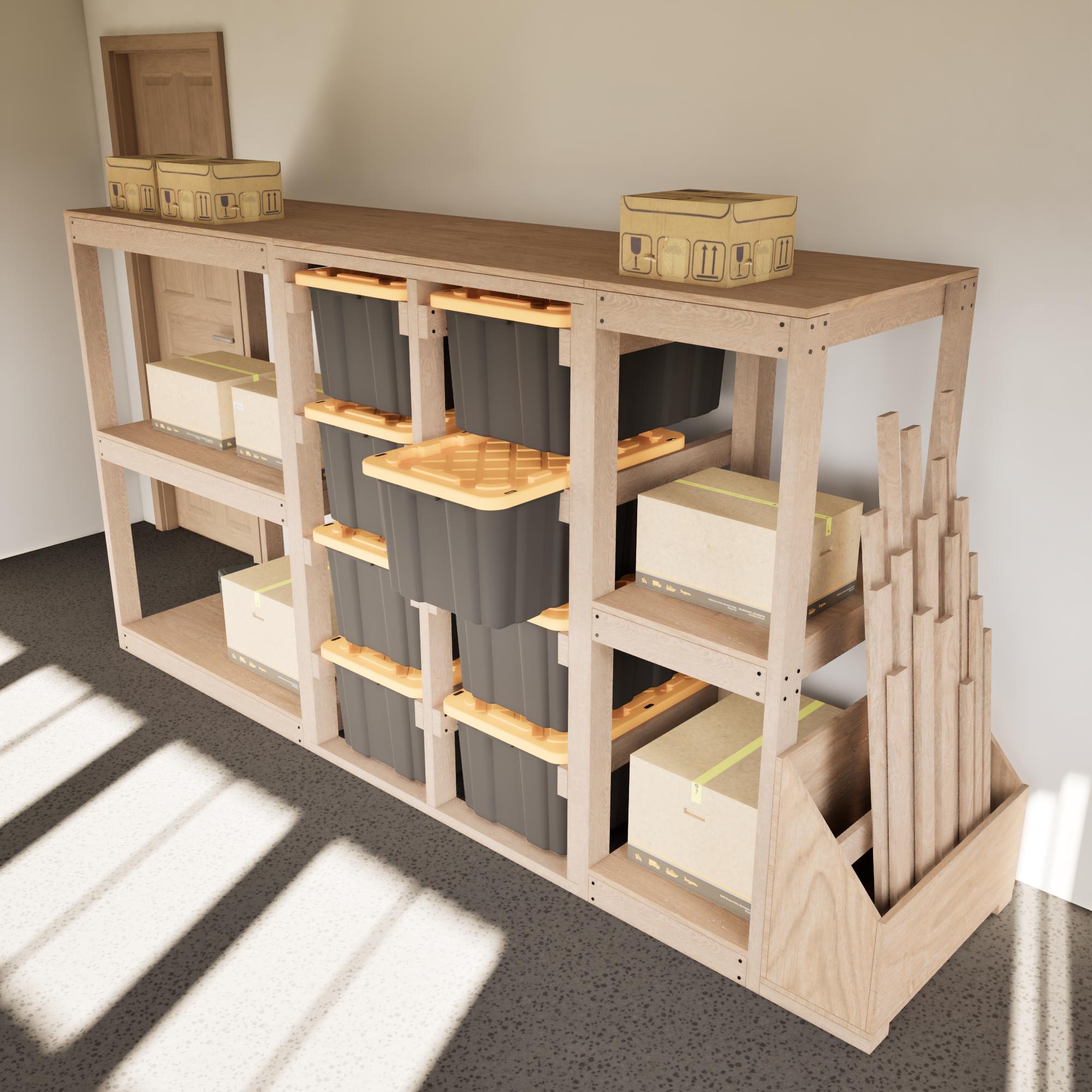 DIY 3 in 1 収納プラン – ガレージ、ワークショップ、趣味の部屋に最適