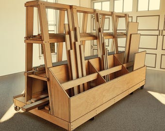 1,2 x 2,4 meter gör-det-själv mobil förvaringsvagn för trä – Rullande träorganisatör för skrotvirke och plywoodpaneler PDF direktnedladdning