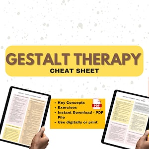 Gestalt Therapy Cheat Sheet, Gestalt Therapist Worksheets, Therapy ...