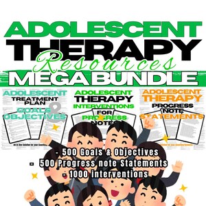 Teen and Adolescent Therapy Resources, Adolescent Therapy Bundle, Child Therapy Interventions, Child Therapist Questions, Teen Therapist