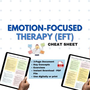EFT Cheat Sheets, Emotion-Focused Therapy Handout, EFT Worksheets, Couple Therapy Tools, Therapist Reference Sheets, EFT Counsellor Guide