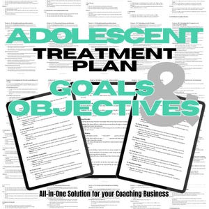 Adolescent Therapy Resources, Teen Therapy Session, Treatment Plan Goals and Objectives, child therapy questions, therapist resources