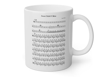 caneca bon jovi, caneca de partituras de bateria, caneca de música, caneca para amante da música