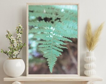 Printable Fern Leaf Botanical| Nature Wall Art | Digital Download Photography | High-Res JPG