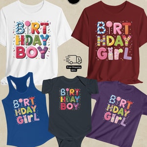 Candy Birthday Boy Shirt, Candy Birthday Girl Shirt, Sibling Birthday Party T-shirt, Bday Shirt, Gift for Birthday Kids, Birthday Tank Top