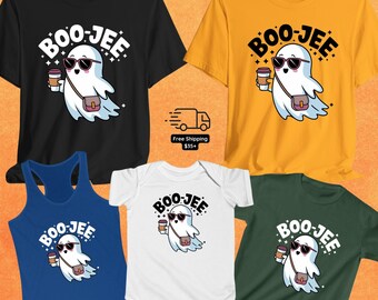 Unisex Halloween Ghost Shirt, Retro Boojee Shirt, Matching Family Shirt, Halloween Tank Top, Cute Ghost T-shirt, Vintage Shirt, Spooky Gift