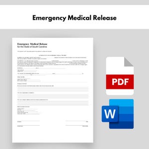 Emergency Medical Release Form | Editable PDF & Word Template