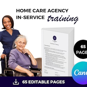 Comprehensive Caregiver Training Manual Editable Home Care In-Service & Orientation Guide Digital Download