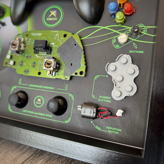 Digital Teardown Model of the Xbox DUKE Controller - Etsy