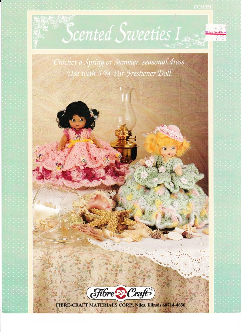 Miss Lily Fibre Craft Floral Outfit for 13/" or 8/" Pillow Doll Crochet PATTERN