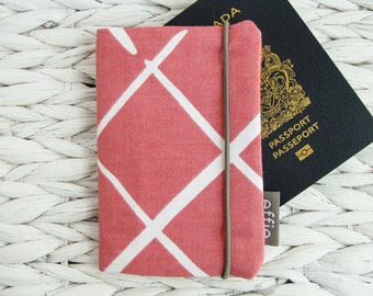Geometric Passport Cover. Pink Passport Holder. Fabric Passport Wallet. Birthday Gift for Traveling Woman. Pink Passport Case. Traveler Gift
