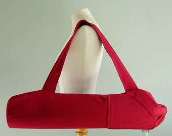 Red Yoga Mat Bag. Yoga Gift for Friend