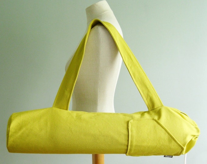 Yoga Bag. Gift for Yogi. Yellow Yoga Mat Bag. Yoga Fashion. Etsy