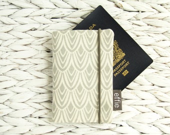 Gray Passport Holder. Womens Travel Gift. Passport Cover for Women. Travel Essentials. Gift for Traveler. Stocking Stuffer. Travel Organizer