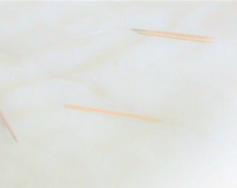 Agujas circulares, Tamaño 3, 16 pulgadas, madera, Takumi, Trébol, herramientas, suministros de artesanía, suministros de punto