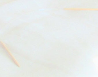 Knitting Needle, Circular, Size 8, 16 inch long, takumi clover, wood, 2 available, tool destash