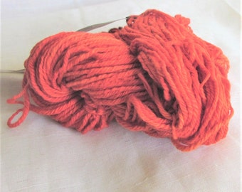 Nature Cotton, Orange 21, Araucania Yarn, 105 yards, 1 at listing, thick n thin, 100 percent cotton, destash cotton