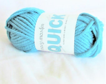 Quick, Mary Maxim yarn, Ocean Y049-014,  turquoise, bulky 6, 87 yards, 2 at listing, threadsinthebed, destash yarn