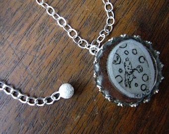 necklace with peanuts original etching print