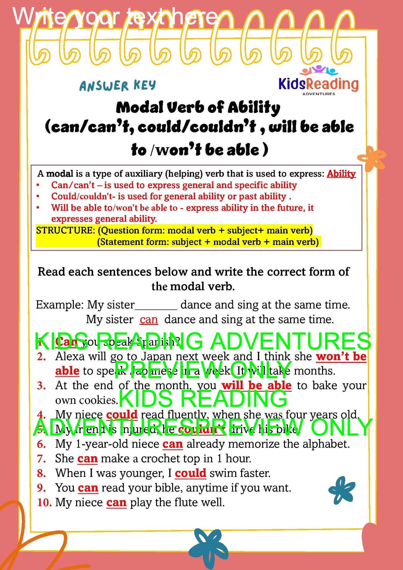 English ELA: Modal Verbs, Permission, Ability, Prohibition, and ...