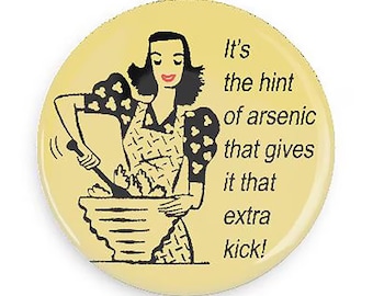 Sassy Gift for Chef or Foodie Fan, Fun Retro Fridge Magnet