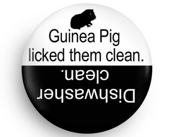 Guinea Pig Dishwasher Clean Dirty Magnet, Fun Stocking Stuffer