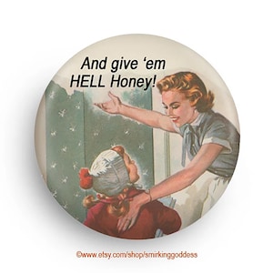 Female Power Fridge Gift Magnet or Pinback, Stocking Stuffer Gift for Feminist Daughter immagine 1