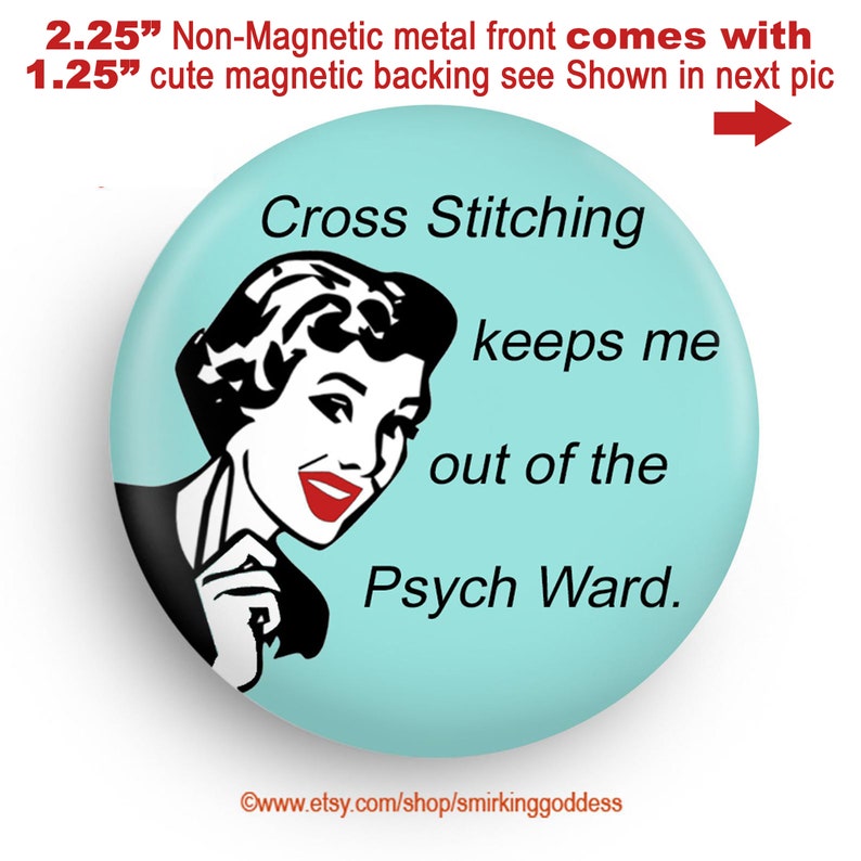 Funny Cross Stitch Needleminder Great Stocking Stuffer or Small Gift for Stitcher!