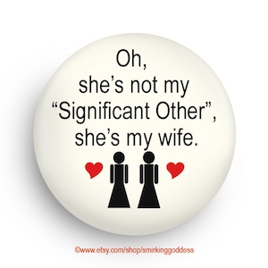 Cute, Gay Lesbian Wedding Favor MAGNET-Gay Wedding Favor Magnet for Brides image 1