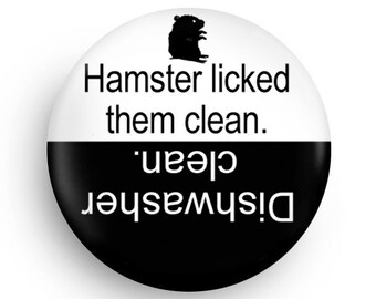 Funny Hamster Dishwasher Clean Dirty Magnet, Gift for Hamster owners