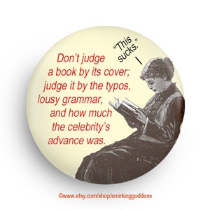 Don't Judge a Book by it's Cover Funny Magnet image 1