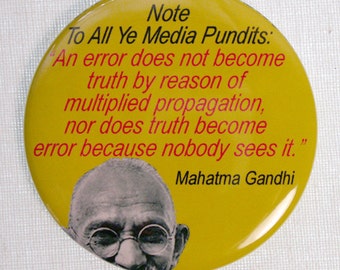 Gandhi Refrigerator Fridge MAGNET or PINBACK