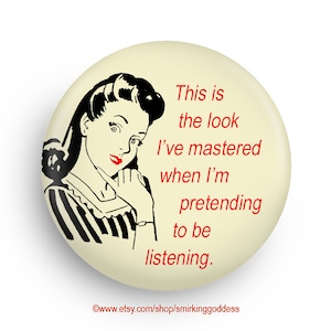 This is The Look I've Mastered When I'm Pretending Fridge Magnet Gift! Co-worker Joke Gift