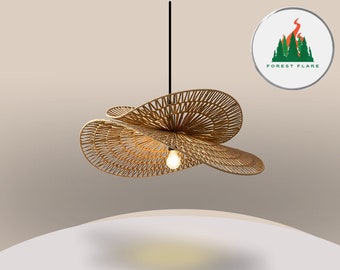 Wabi-sabi Pendant Light. Rattan Hand-woven Lamp. Chandelier for Restaurant Home Decor Bedroom Living Room Creative Dining Room