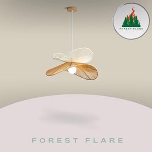 Wabi Sabi Pendant Light. Contrast Ceiling Lamp. Rattan Woven Lamp Shade