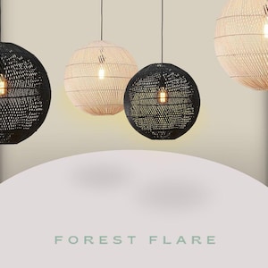 Natural Rattan Woven Ball Pendant Light