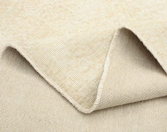 Alfombra Oushak de lana de 8x10, alfombra turca anatolia neutra, decoración de estilo rústico.