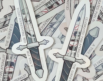 MCR Dagger Vinyl Stickers