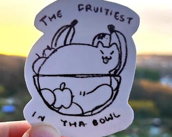 Silly 'The Fruitiest In The Bowl' Vinyl Sticker