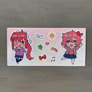Monika x Sayori Doki Doki Literature Club sticker sheet