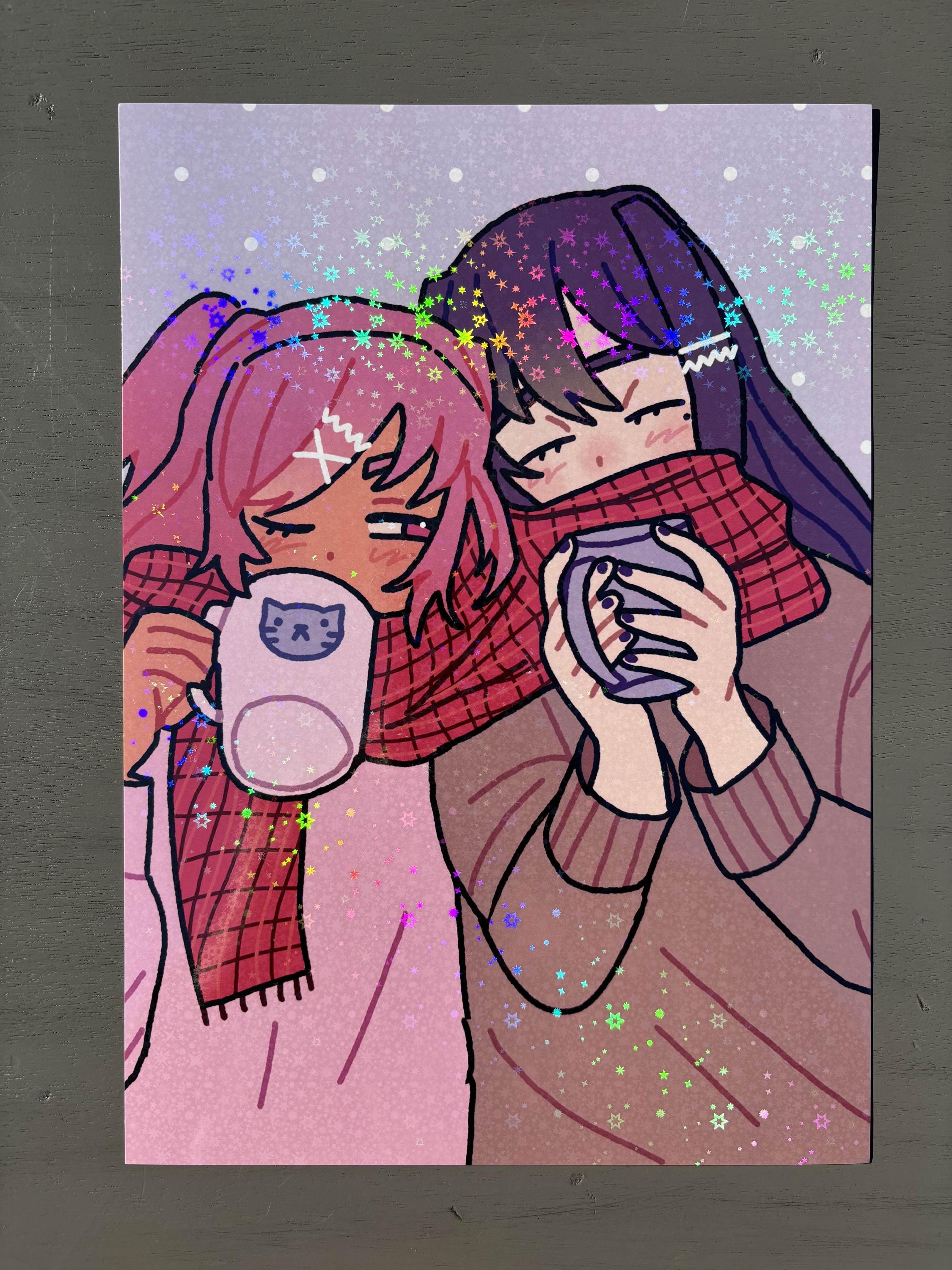 Yuri X Natsuki Cozy Winter Print - Etsy