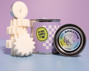 Deep Breaths Scented Candle | Soy, Coconut, Apricot Wax | Handmade Candle | Gifts for Her