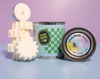 Hard Reset Scented Candle | Soy, Coconut, Apricot Wax | Handmade Candle | Gifts for Her