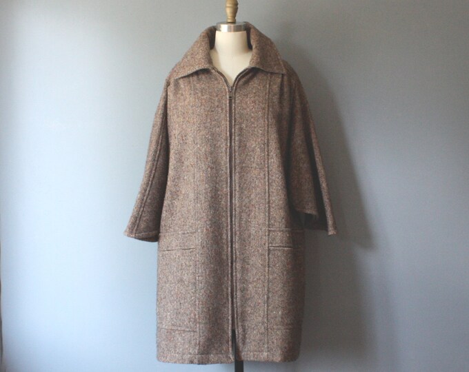 Irish Tweed Coat / Hourihan Wool Coat / Brown Donegal Tweed - Etsy