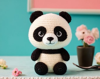 Crochet Panda Pattern, Amigurumi Toy, PDF Tutorial