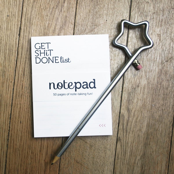 Get Sh-t Done list notepad - lined notepad