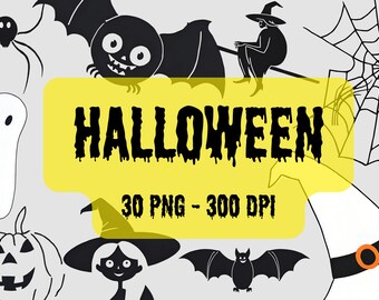 Halloween Clipart - Halloween Clipart PNG - Halloween - Halloween Designs - Halloween cute halloween clip art, spider clipart, pumpkins