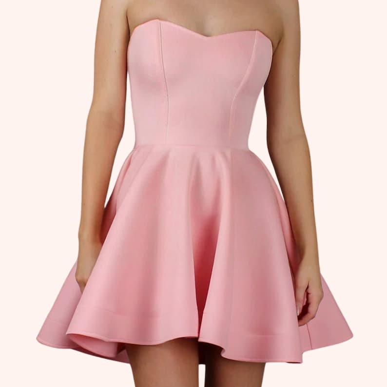Sweetheart bustier skater dress pdf sewing pattern, corset dress pattern, skater dress pattern, easy short dress pattern, evening dress pdf