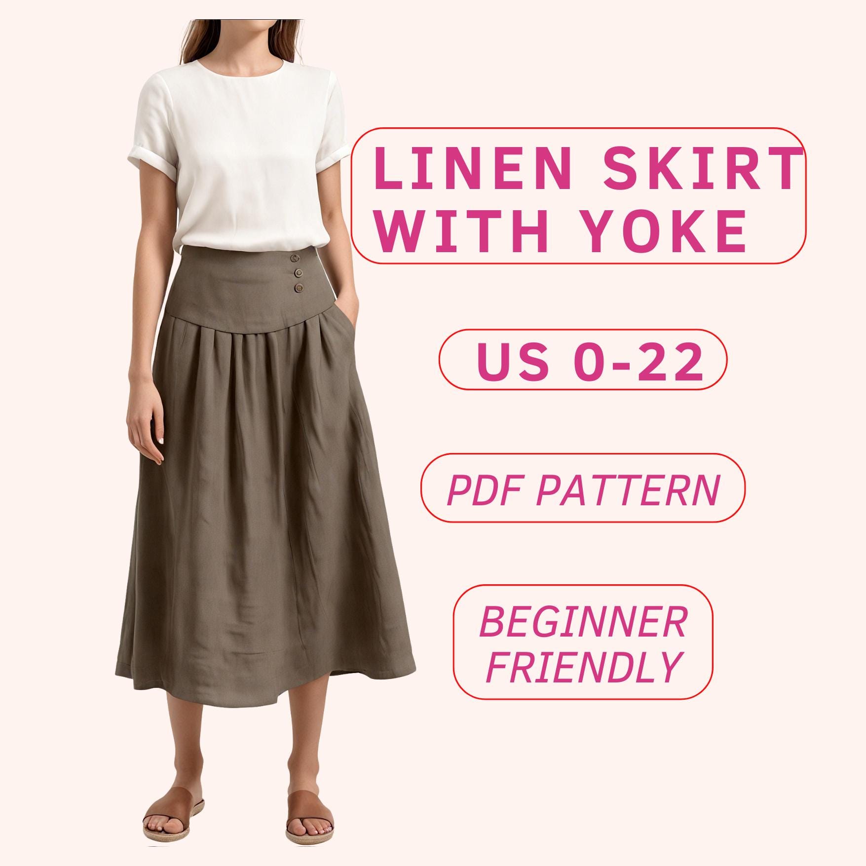 Drop Yoke Skirt - Etsy